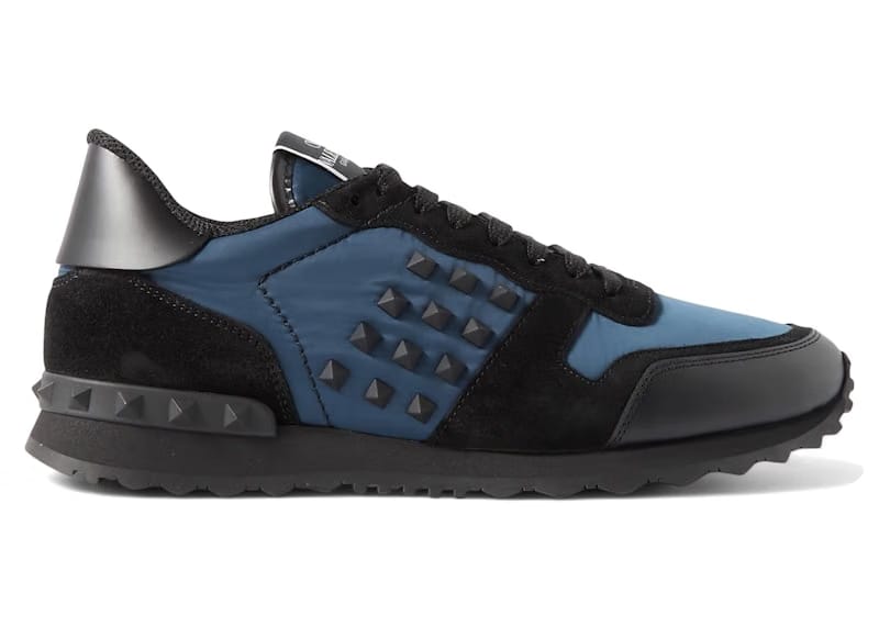 Valentino Garavani Rockstud Sneakers Blue Black