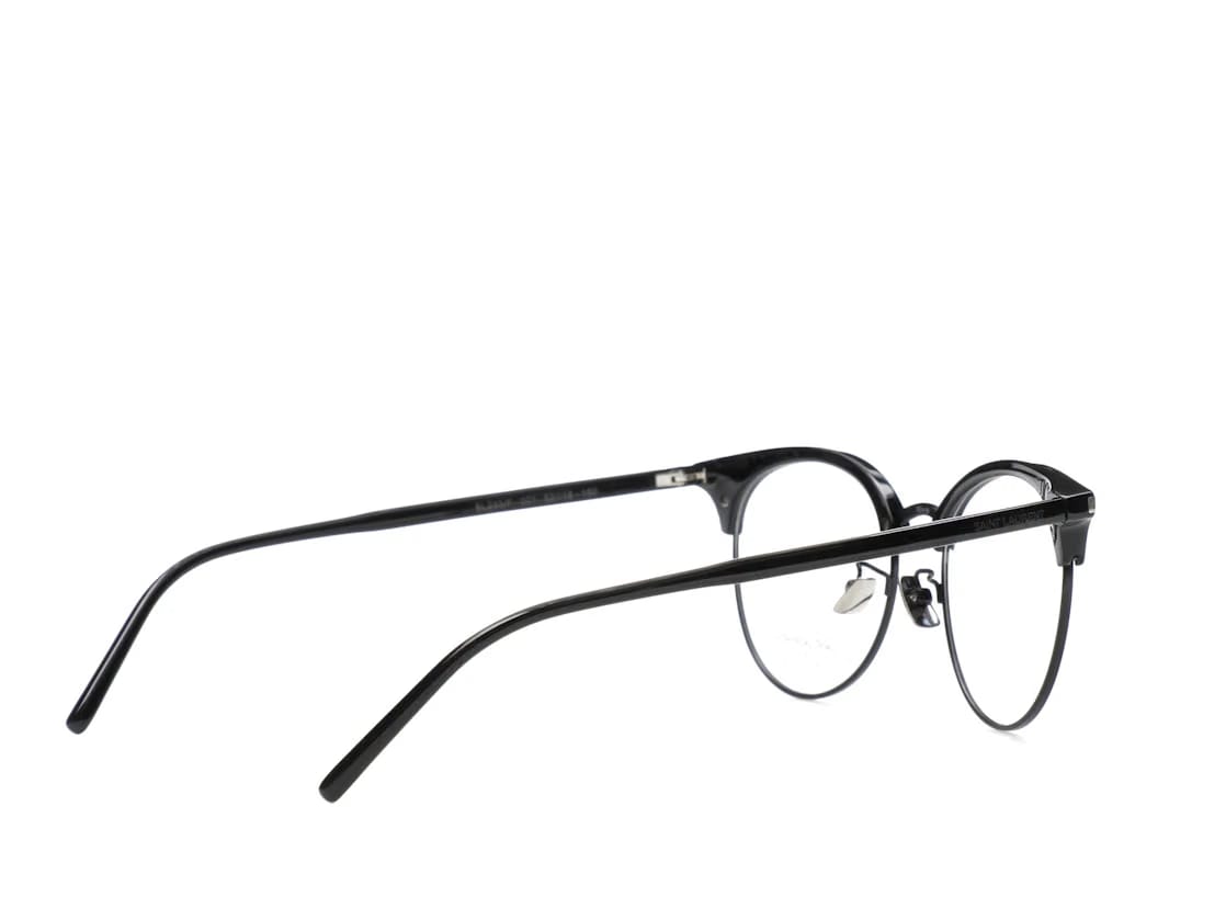 Saint Laurent Round-Frame Acetate Optical Frames Black Black Transparent (SL233F-30002729-001)