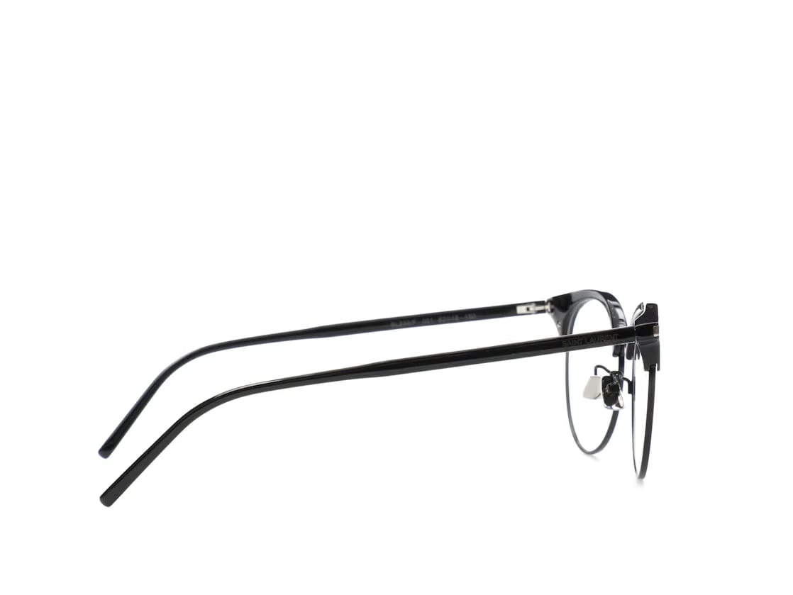 Saint Laurent Round-Frame Acetate Optical Frames Black Black Transparent (SL233F-30002729-001)