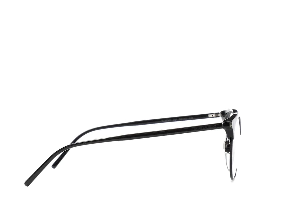 Saint Laurent Round-Frame Acetate Optical Frames Black Black Transparent (SL233F-30002729-001)