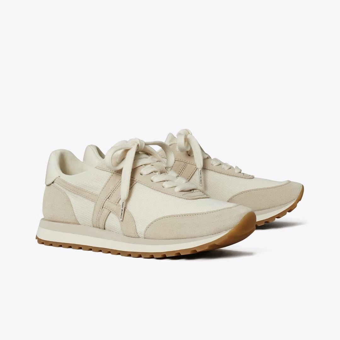Tory Burch Hank Sneaker NEW IVORY / CALCARE / TITANIUM WHITE