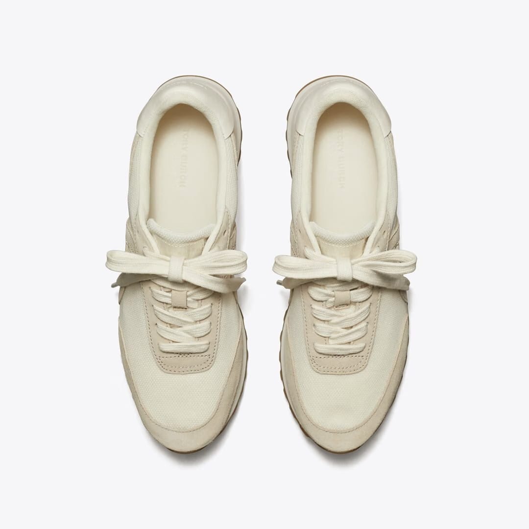 Tory Burch Hank Sneaker NEW IVORY / CALCARE / TITANIUM WHITE
