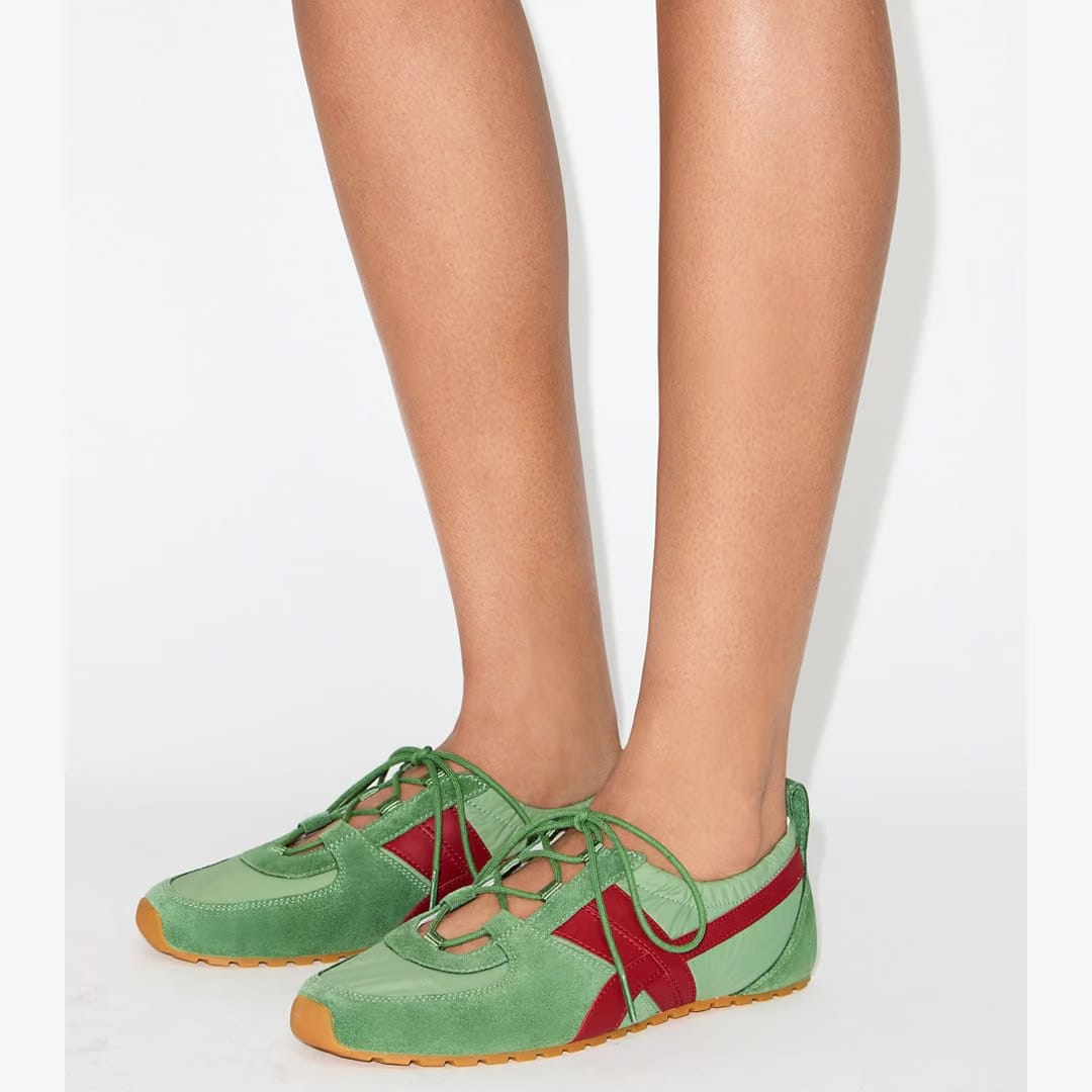 Tory Burch Hank Ballet Sneaker OLIVE / TORY RED / OLIVE