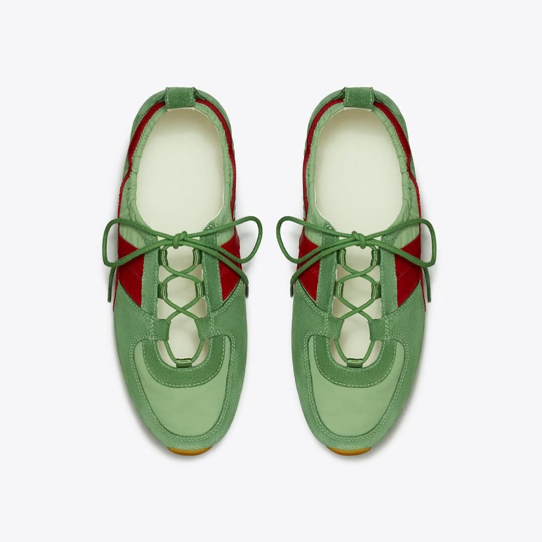 Tory Burch Hank Ballet Sneaker OLIVE / TORY RED / OLIVE