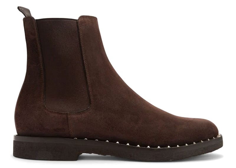 Valentino Garavani Suede Soul Rockstud Chelsea Boots Testa Di