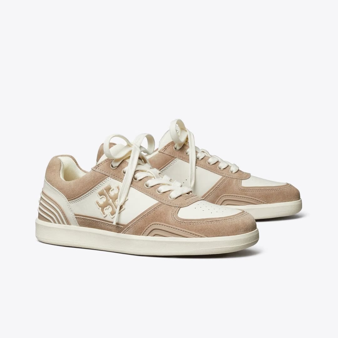 Tory Burch Clover Court Sneaker NEW IVORY / CERBIATTO