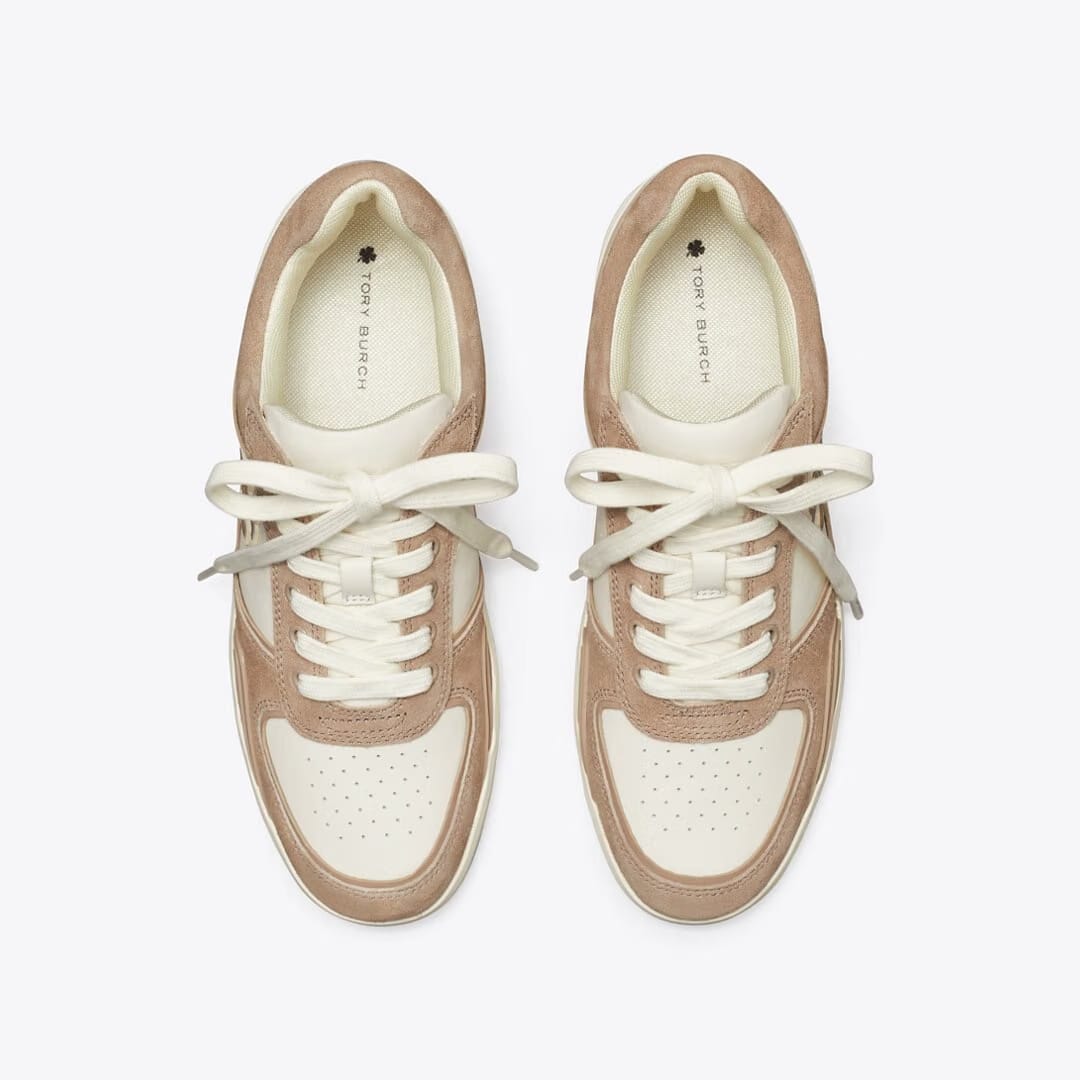 Tory Burch Clover Court Sneaker NEW IVORY / CERBIATTO