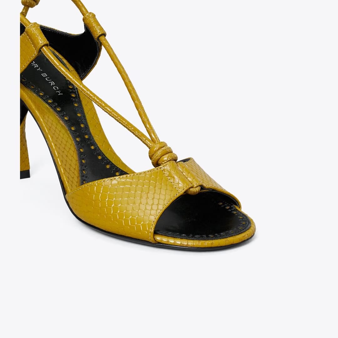 Tory Burch Twisted Heel Sandal SIENNA GOLD