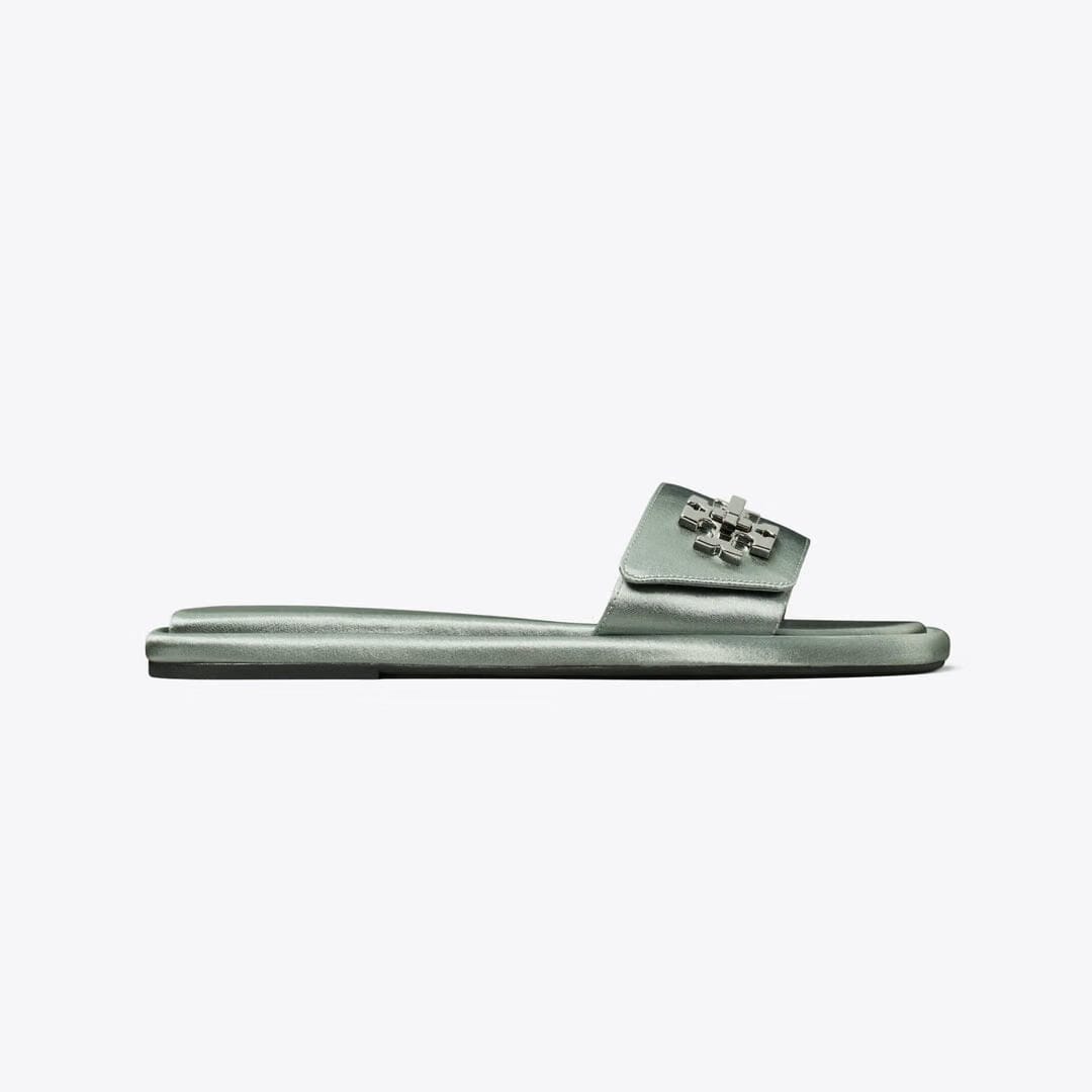 Tory Burch Turnlock Slide VINTAGE STEEL BLUE