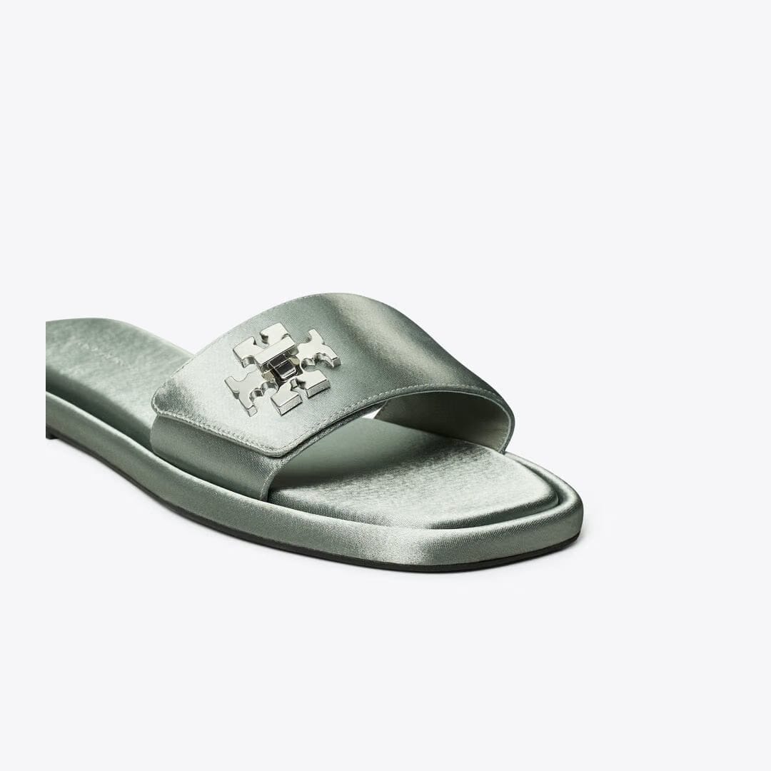Tory Burch Turnlock Slide VINTAGE STEEL BLUE