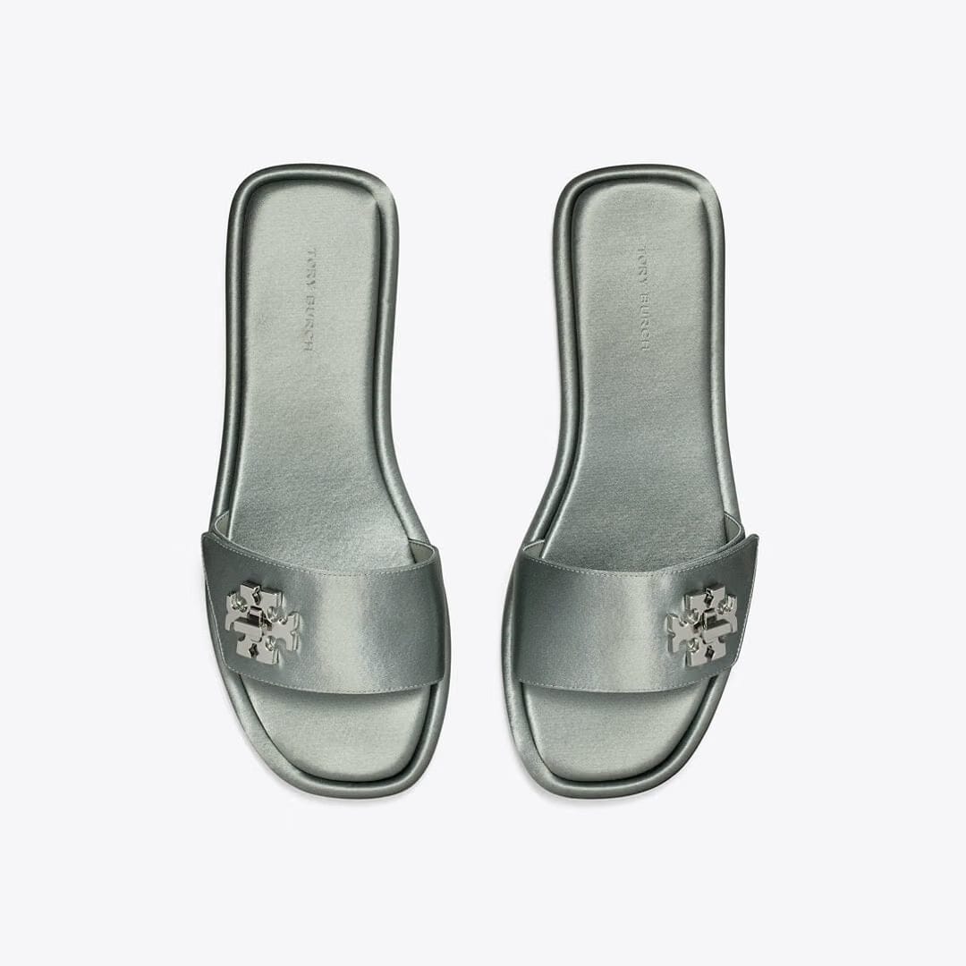 Tory Burch Turnlock Slide VINTAGE STEEL BLUE