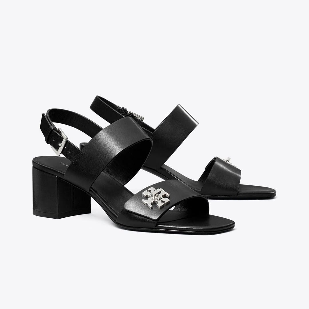 Tory Burch Turnlock Heeled Sandal PERFECT BLACK