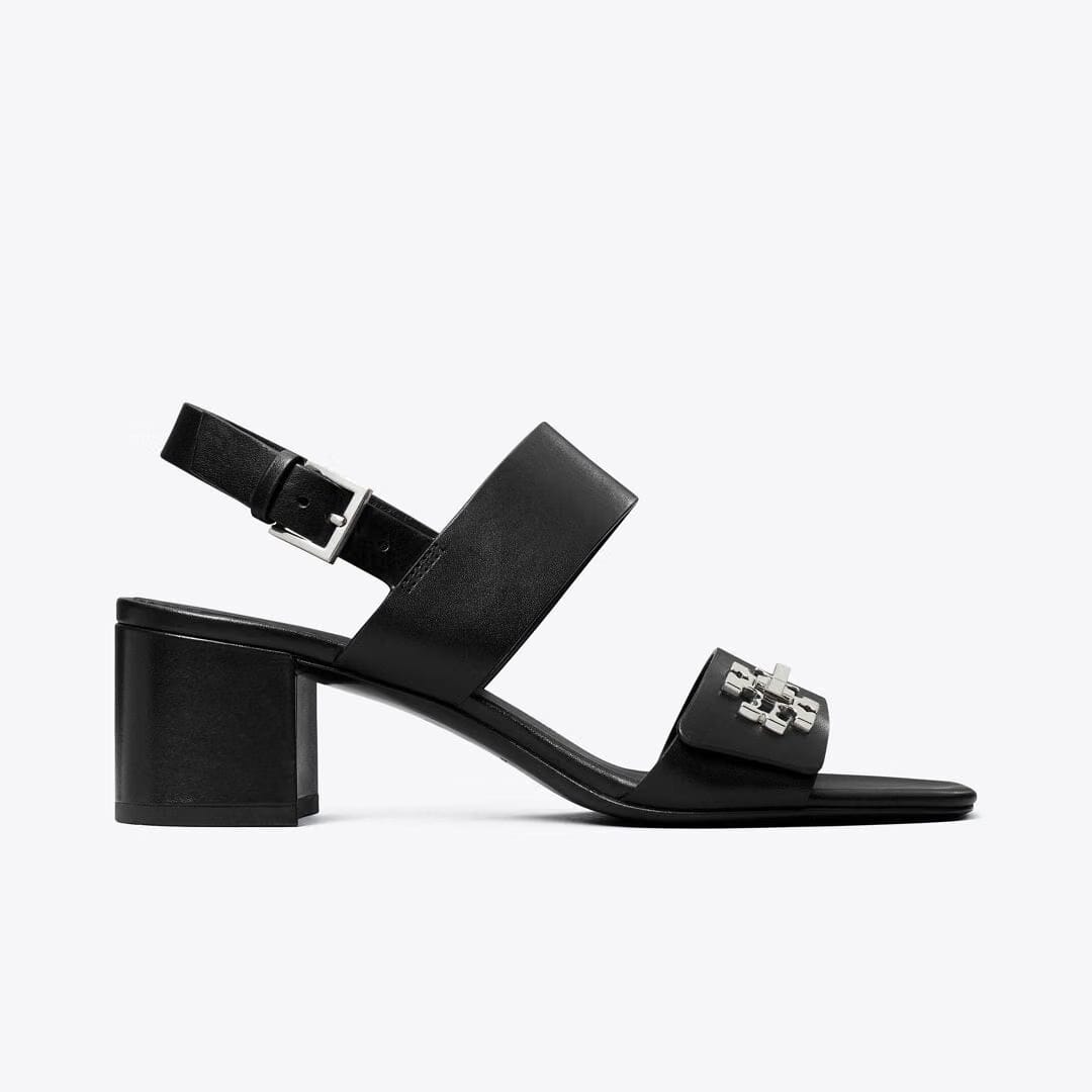 Tory Burch Turnlock Heeled Sandal PERFECT BLACK