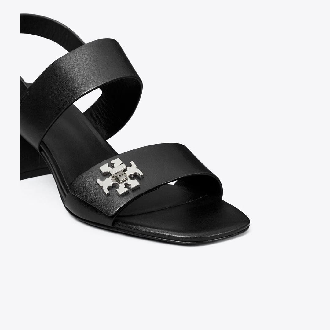 Tory Burch Turnlock Heeled Sandal PERFECT BLACK