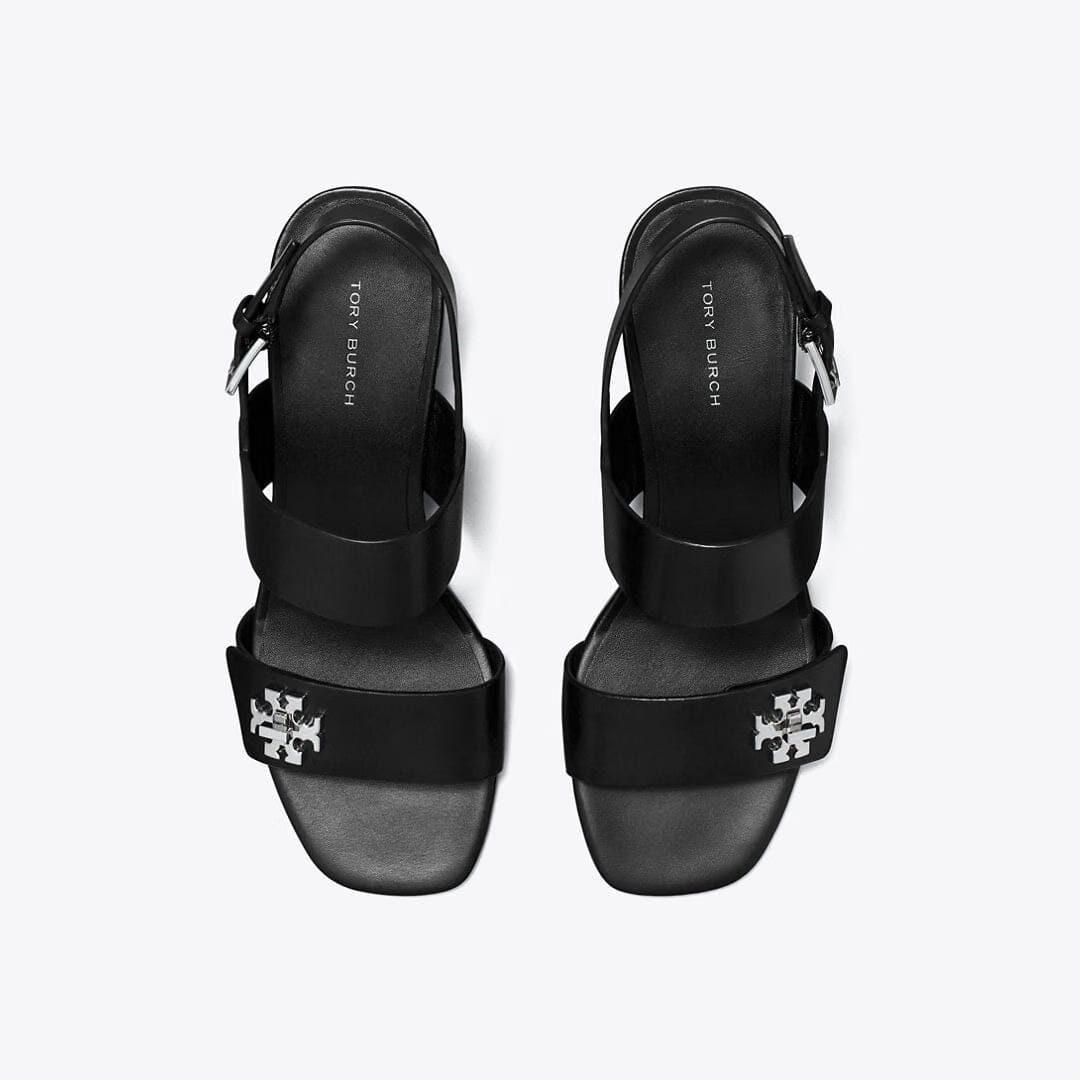 Tory Burch Turnlock Heeled Sandal PERFECT BLACK