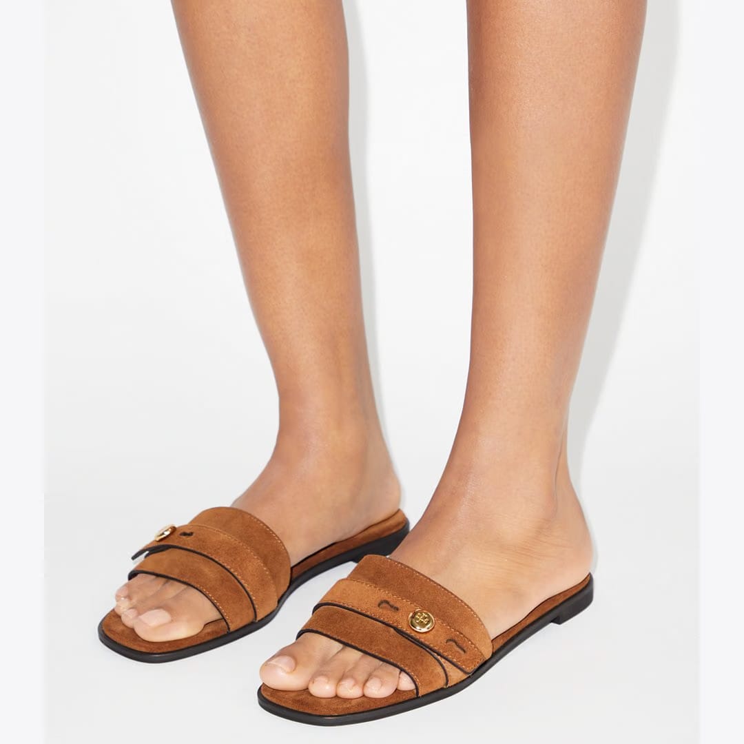 Tory Burch Romy Slide Cognac