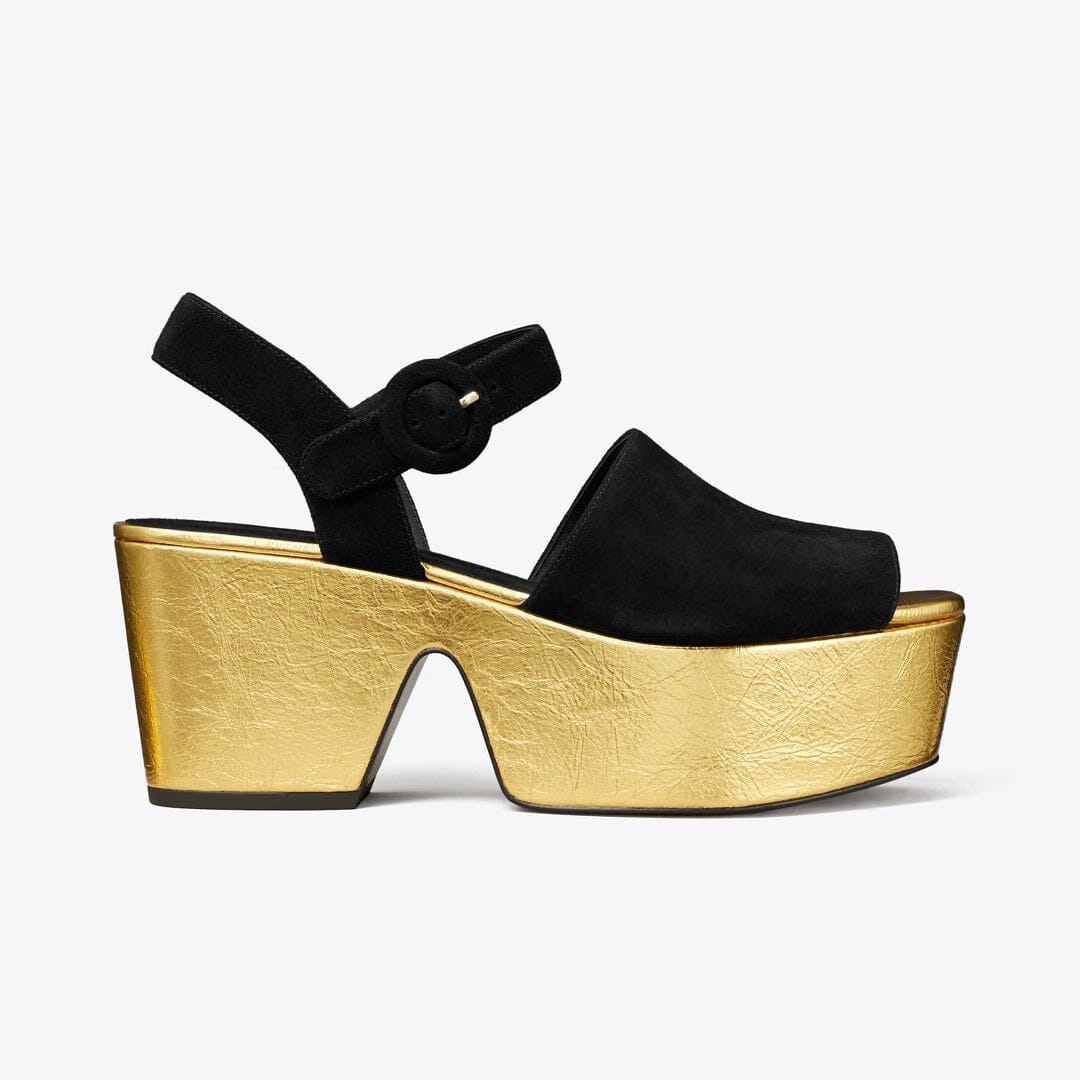 Tory Burch Platform Sandal PERFECT BLACK / CHAMPAGNE