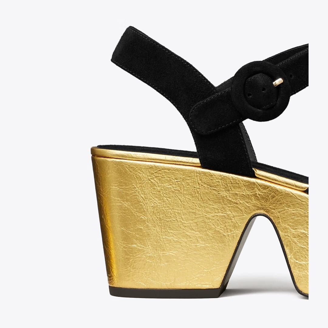 Tory Burch Platform Sandal PERFECT BLACK / CHAMPAGNE