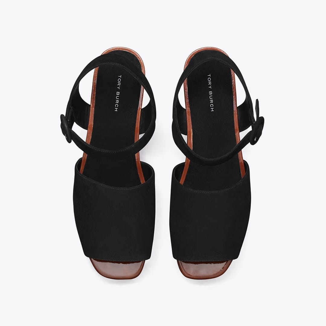 Tory Burch Platform Sandal PERFECT BLACK / PLUM