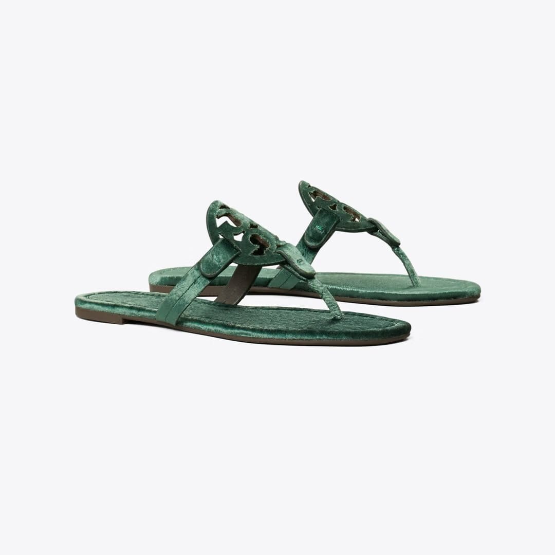 Tory Burch Miller Velvet Sandal DEEP TEAL