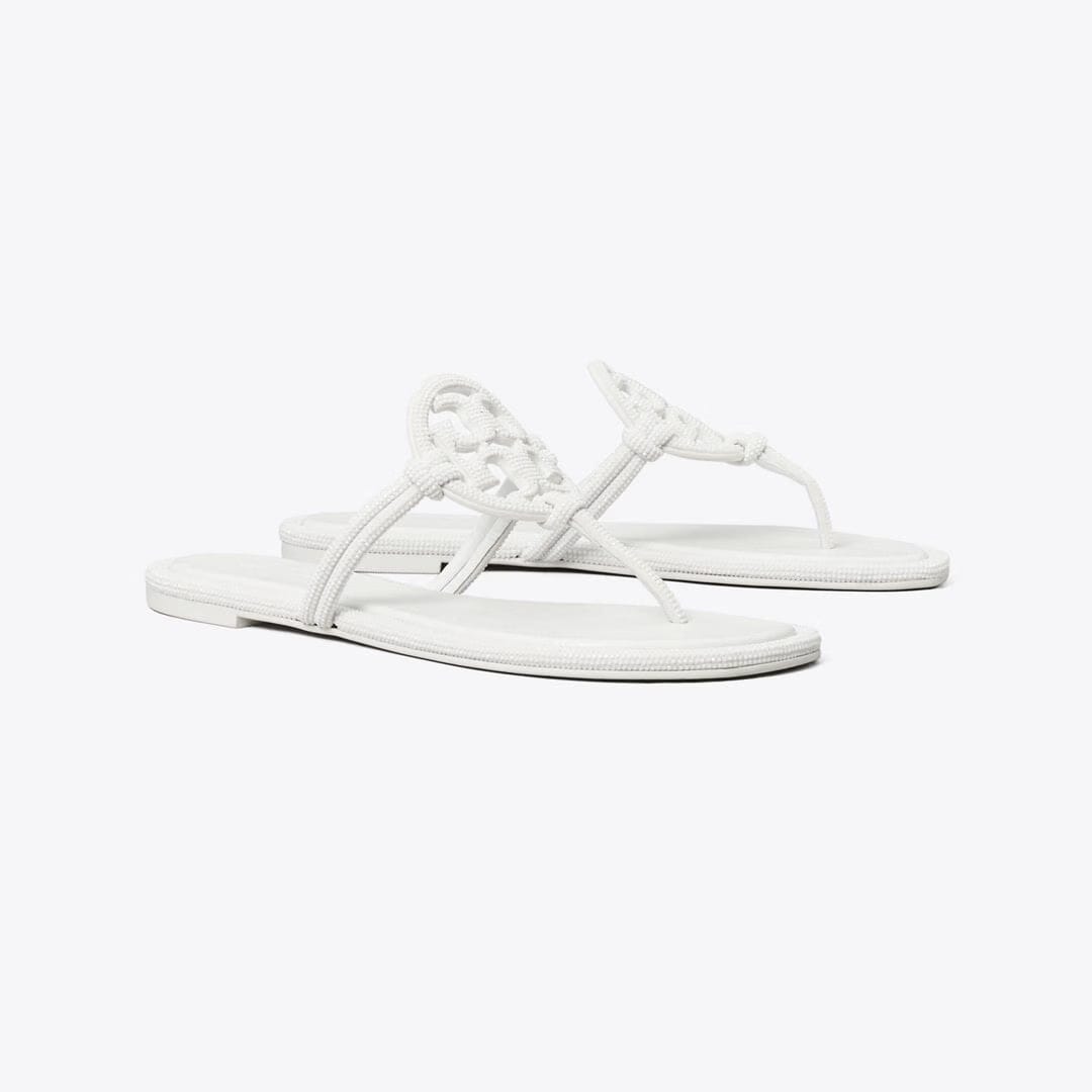 Tory Burch Miller Pav Knotted Sandal OPTIC WHITE