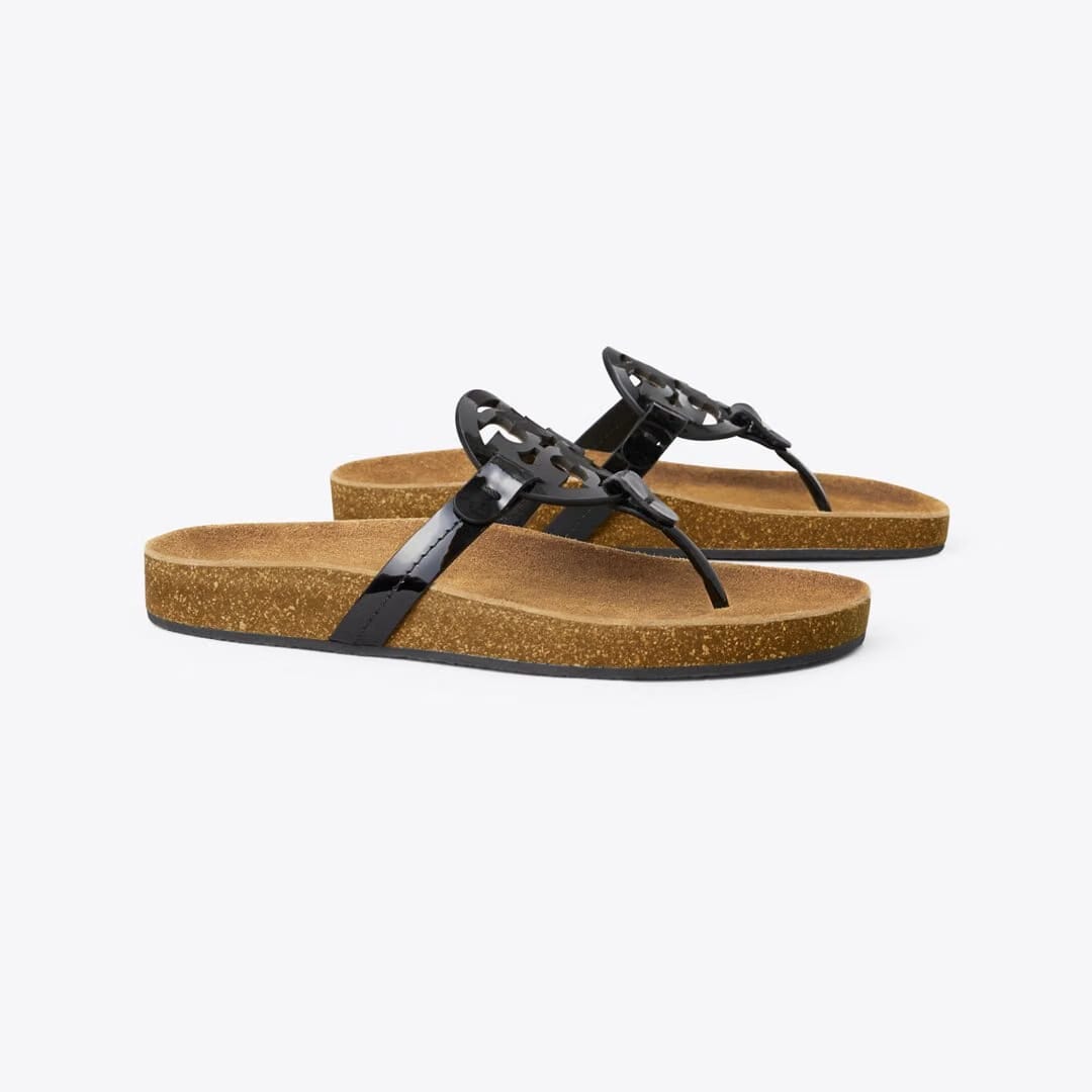 Tory Burch Miller Cloud Sandal PERFECT BLACK / Natural