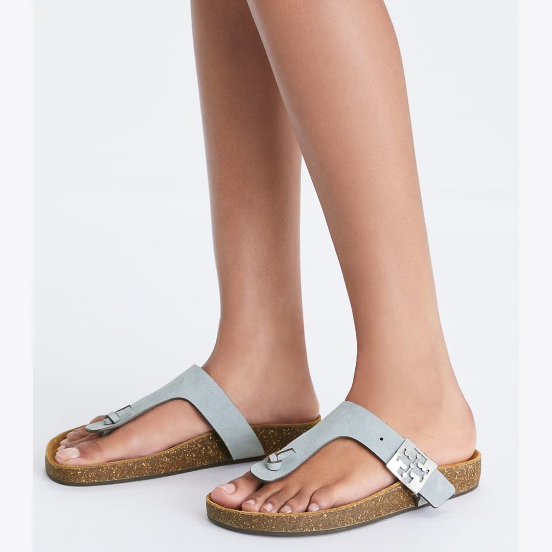 Tory Burch Mellow T-Strap Sandal ARIA BLUE / AVOLA