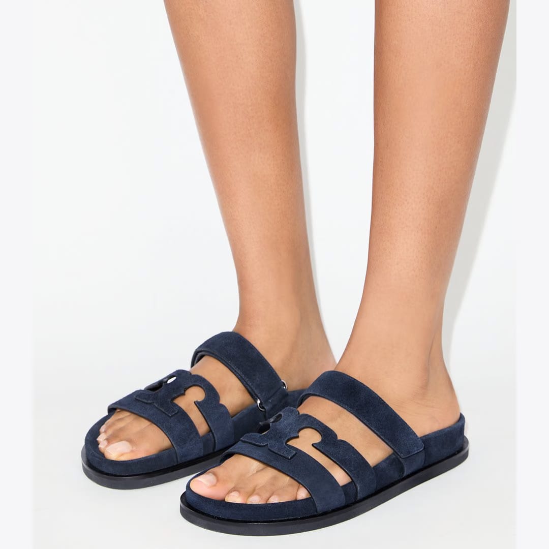 Tory Burch Ines Sport Slide NEW NAVY
