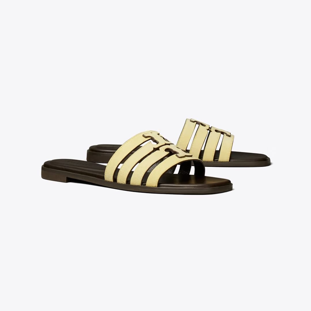 Tory Burch Ines Slide MATTE SUN / COCOA
