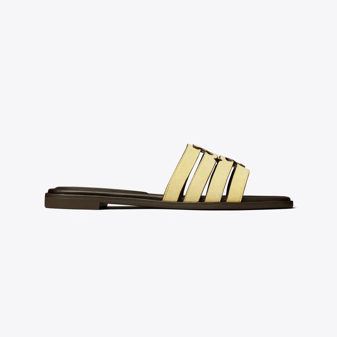 Tory Burch Ines Slide MATTE SUN / COCOA