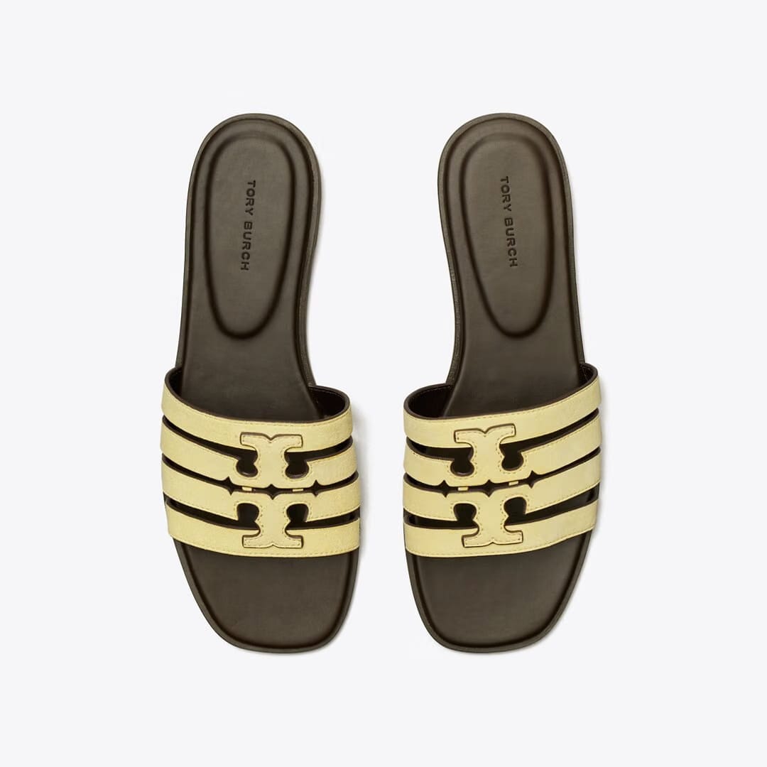 Tory Burch Ines Slide MATTE SUN / COCOA