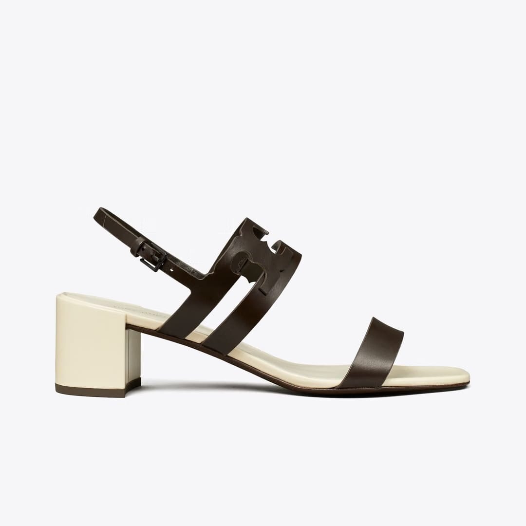 Tory Burch Ines Heeled Sandal COCOA / LIGHT CREAM