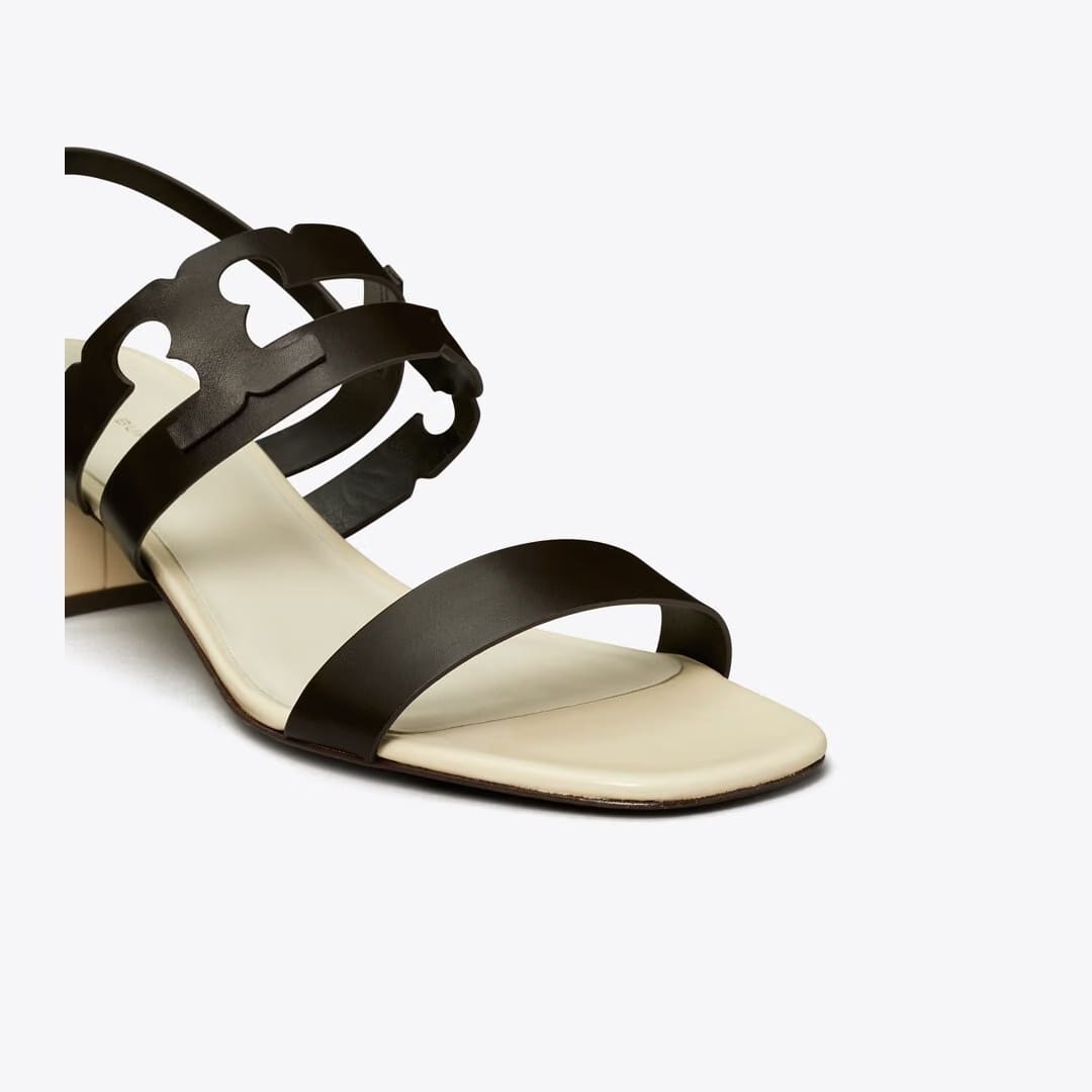Tory Burch Ines Heeled Sandal COCOA / LIGHT CREAM