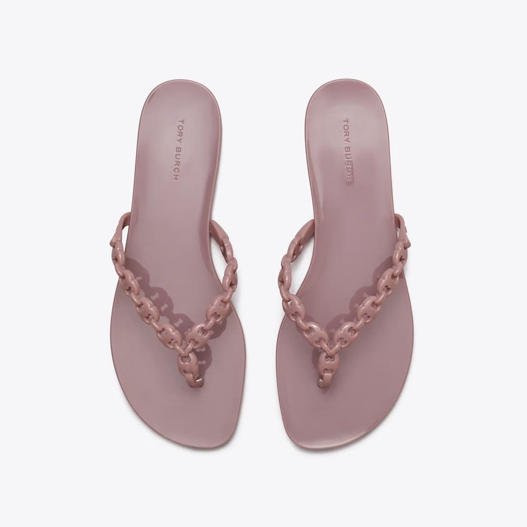 Tory Burch Gemini Link Jelly Flip-Flop LIGHT MAUVE