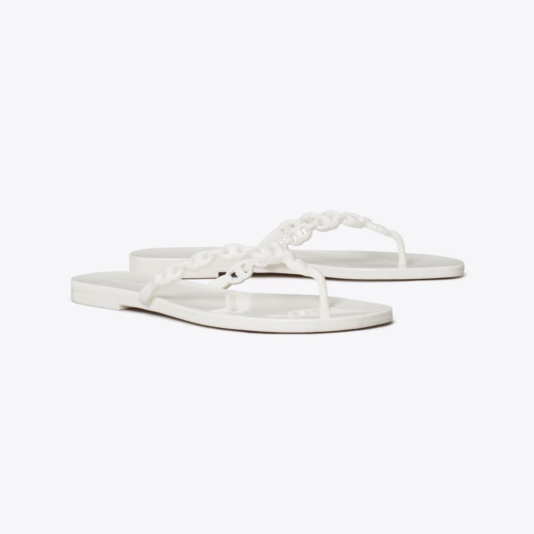 Tory Burch Gemini Link Jelly Flip-Flop WHITE