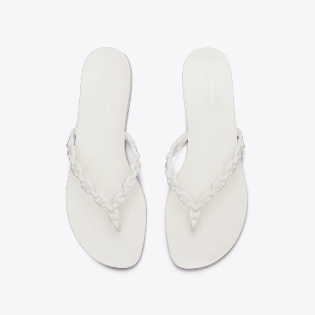Tory Burch Gemini Link Jelly Flip-Flop WHITE