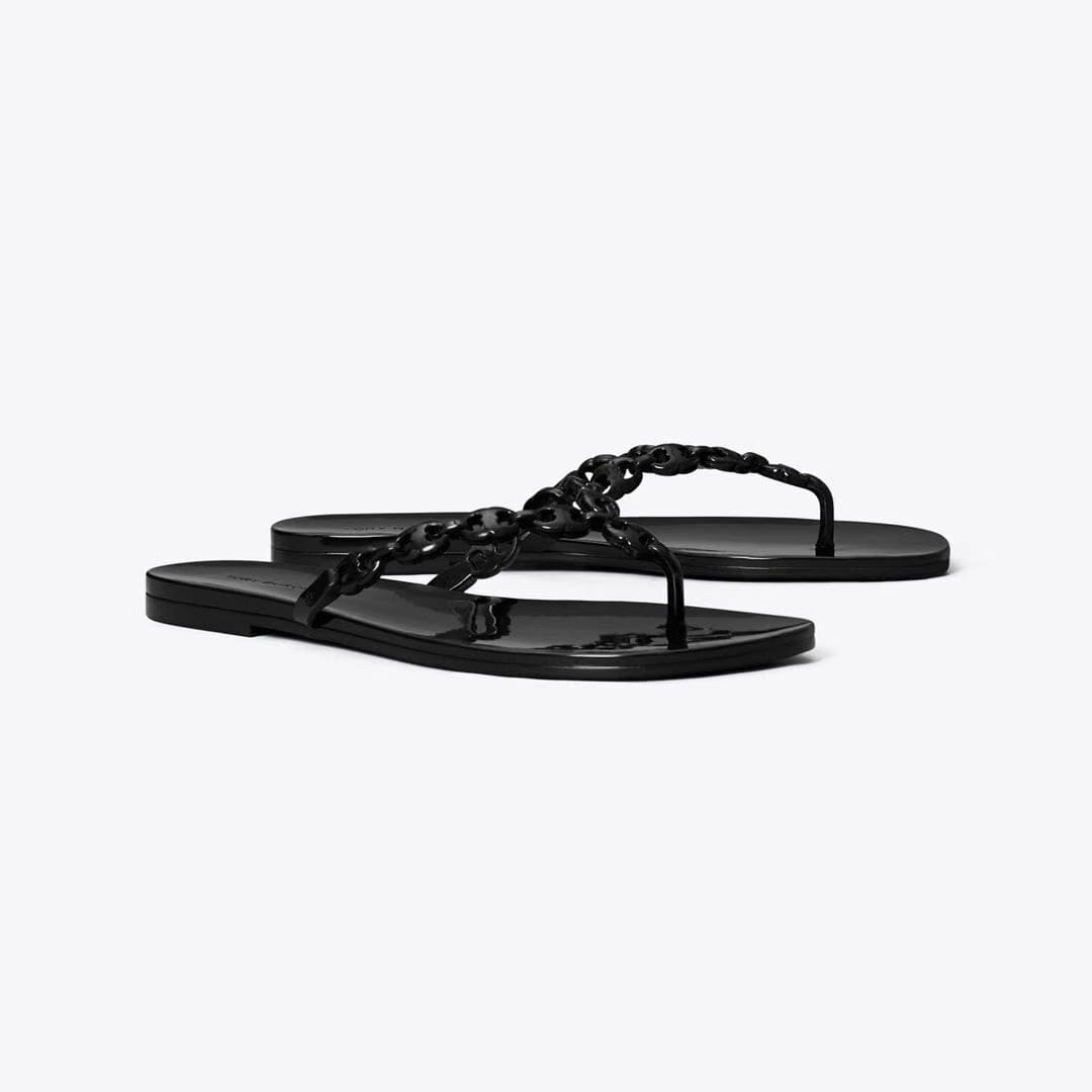 Tory Burch Gemini Link Jelly Flip-Flop BLACK