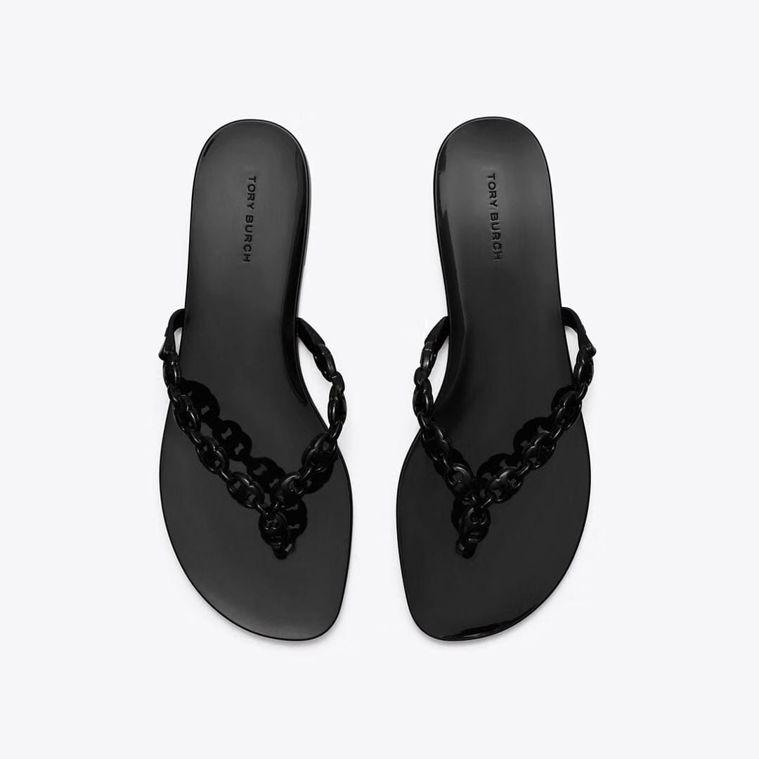 Tory Burch Gemini Link Jelly Flip-Flop BLACK