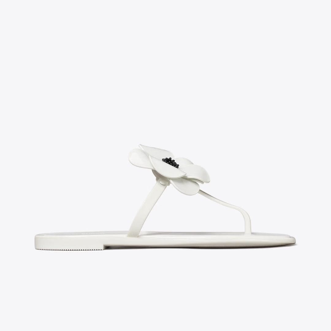 Tory Burch Flower Jelly Sandal OFF WHITE