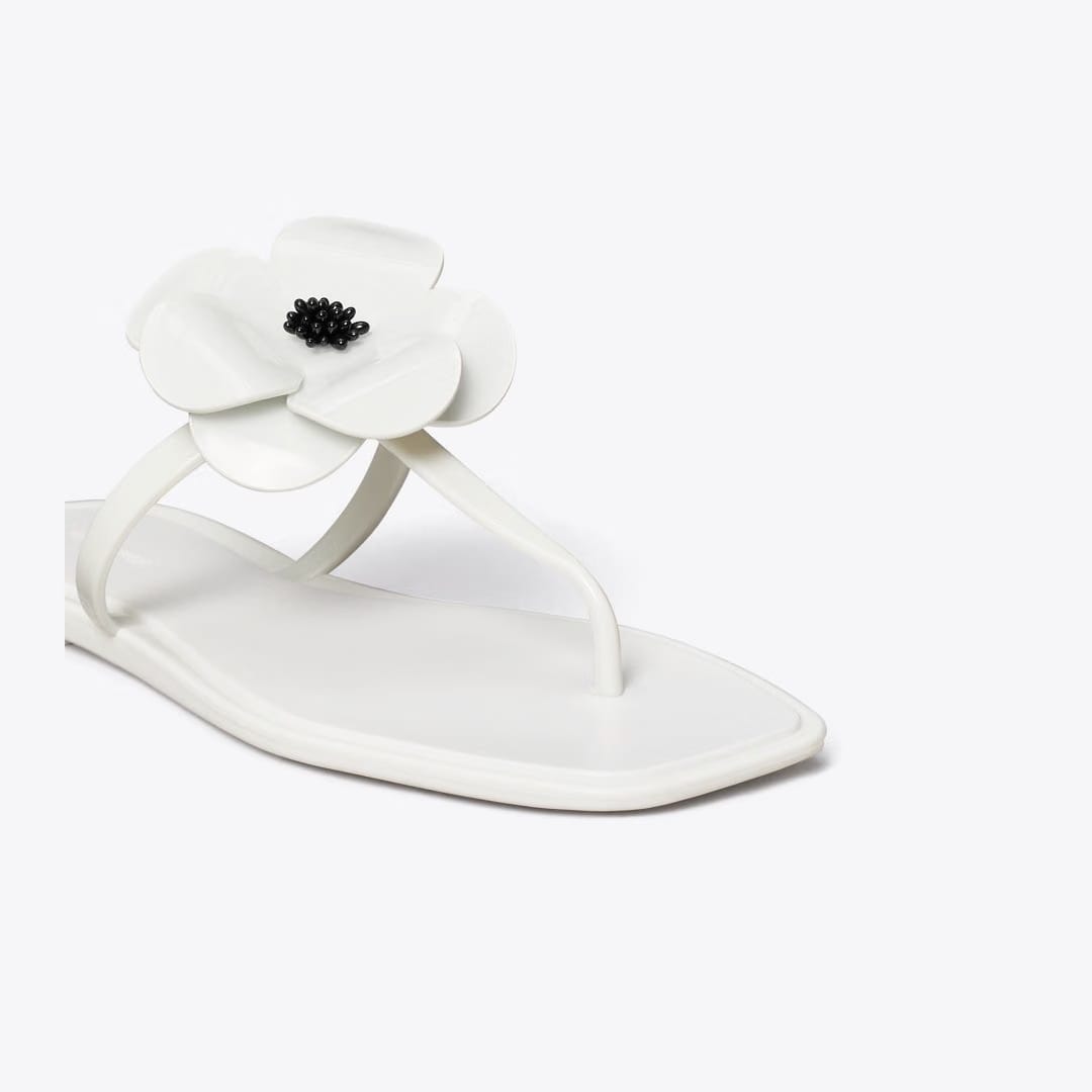 Tory Burch Flower Jelly Sandal OFF WHITE