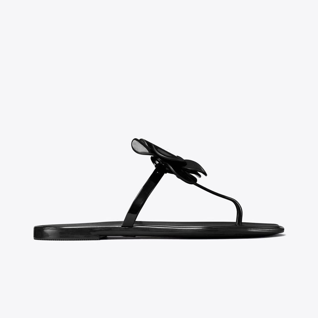 Tory Burch Flower Jelly Sandal PERFECT BLACK