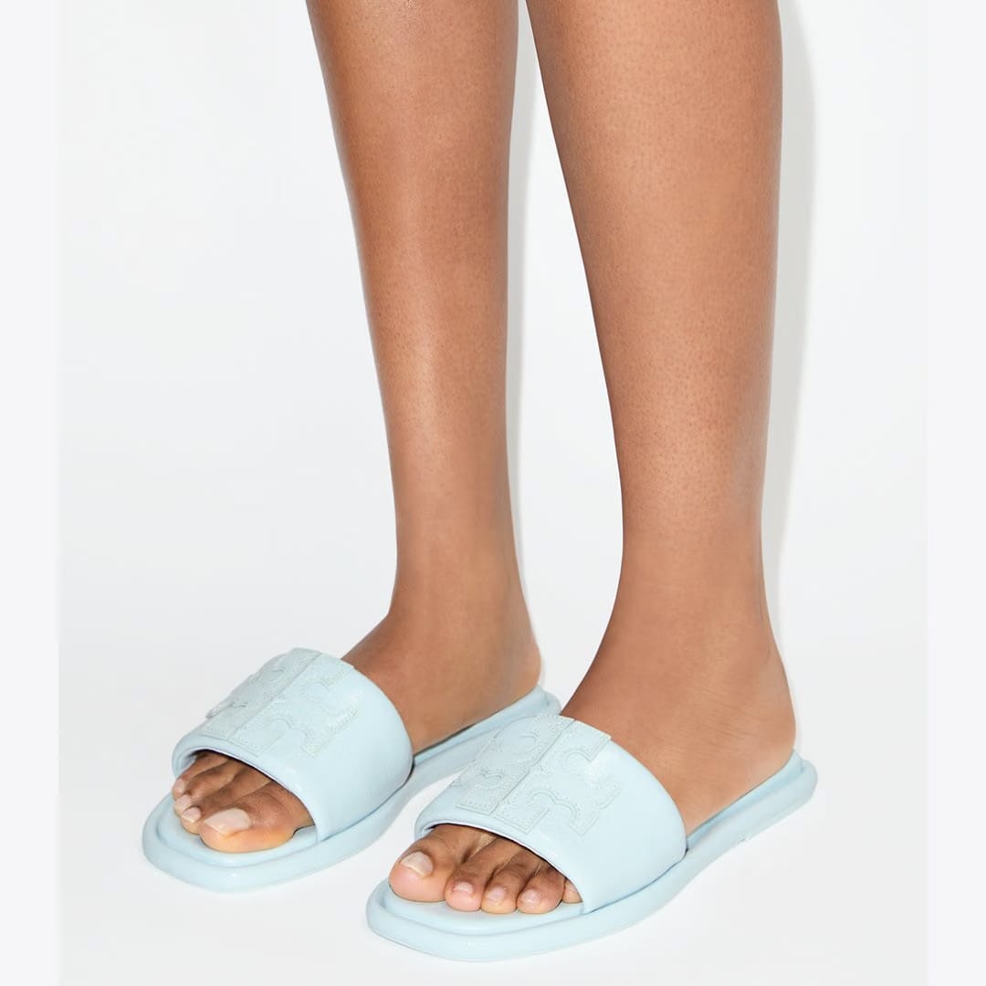 Tory Burch Double T Sport Slide BLUE WHISPER