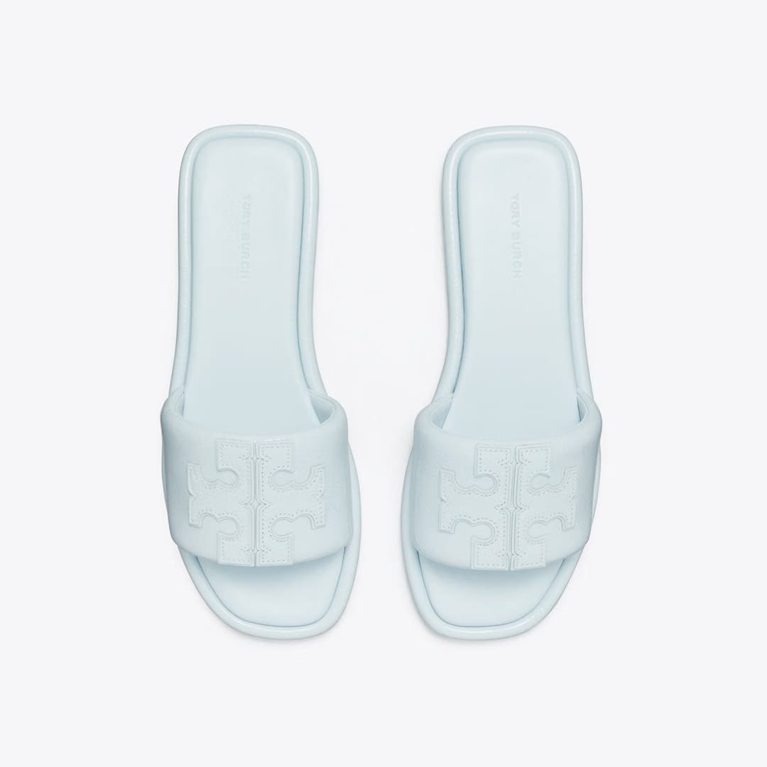 Tory Burch Double T Sport Slide BLUE WHISPER