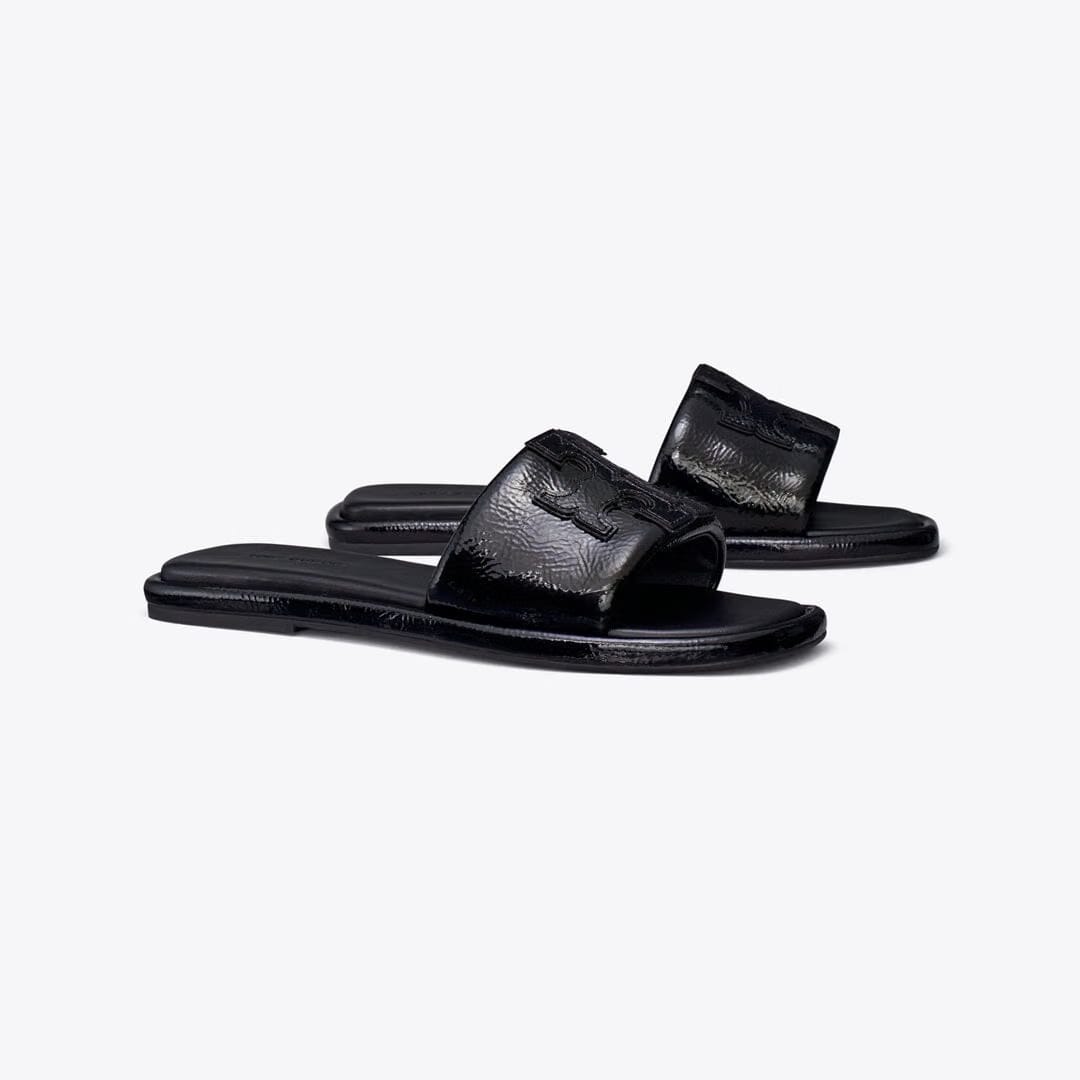 Tory Burch Double T Sport Slide PERFECT BLACK