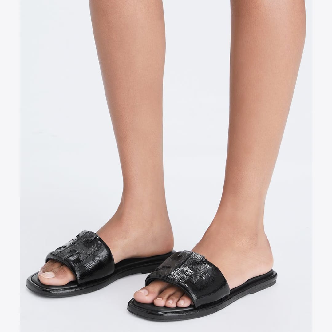 Tory Burch Double T Sport Slide PERFECT BLACK