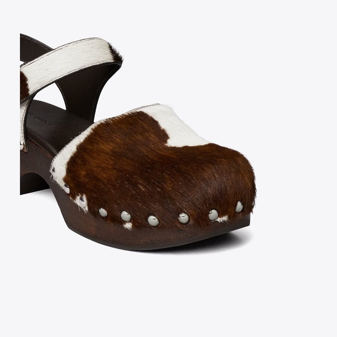 Tory Burch Turnlock Clog Mocha Brown / SHEA BUTTER