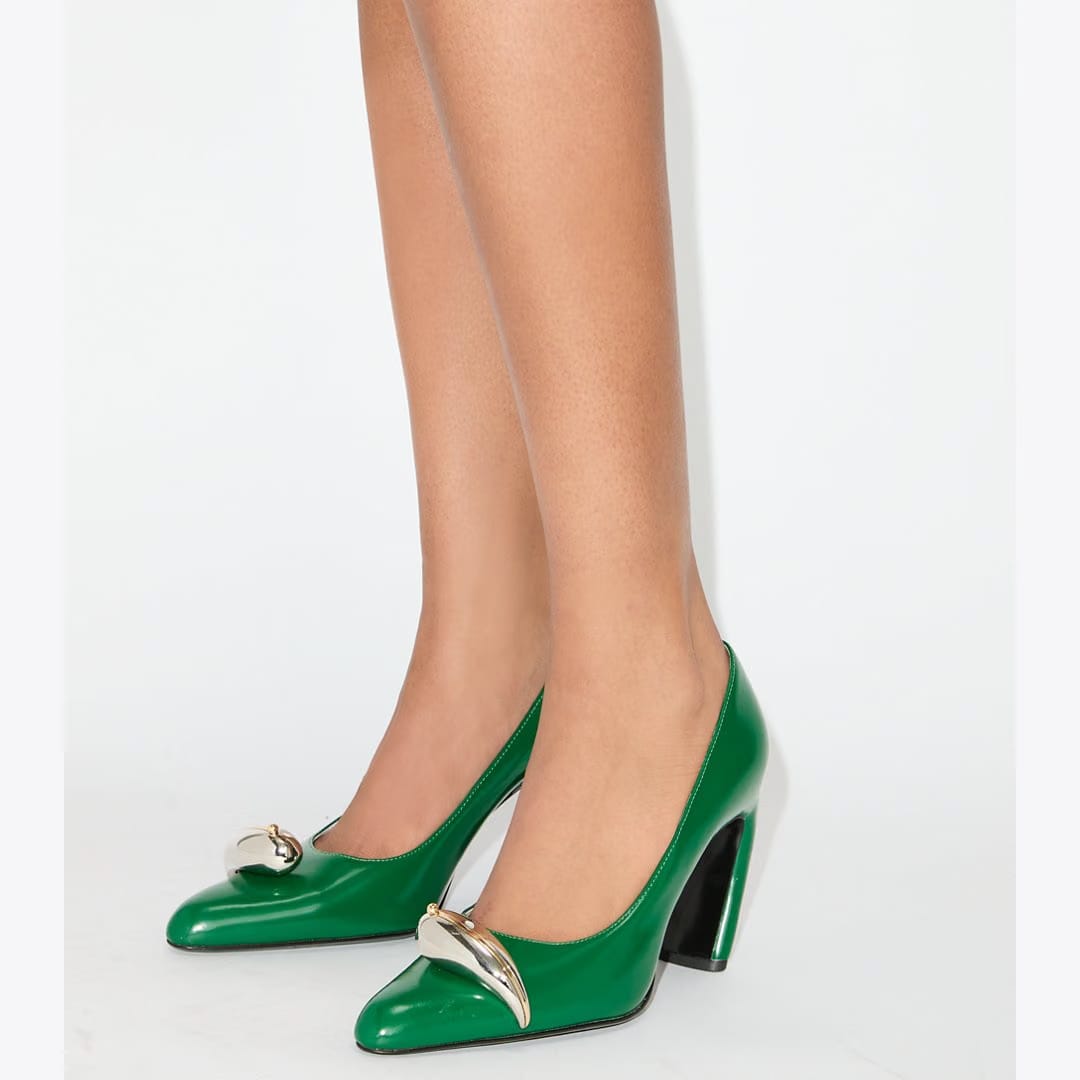 Tory Burch Pierced Pump GRASS / SILVER