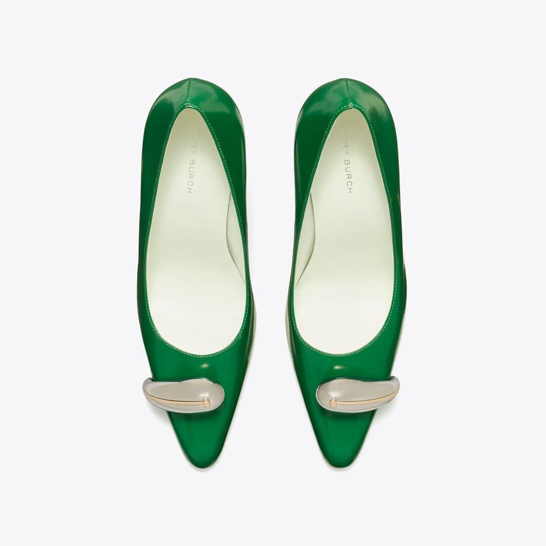 Tory Burch Pierced Pump GRASS / SILVER