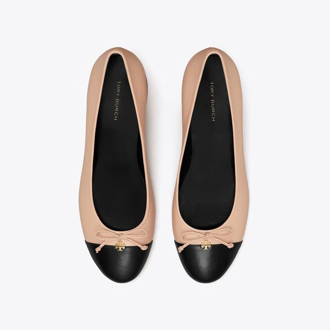 Tory Burch Cap-Toe Pump ROSE PINK / PERFECT BLACK