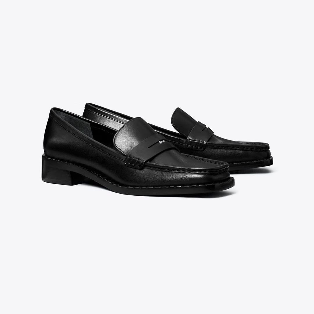 Tory Burch Square-Toe Loafer PERFECT BLACK